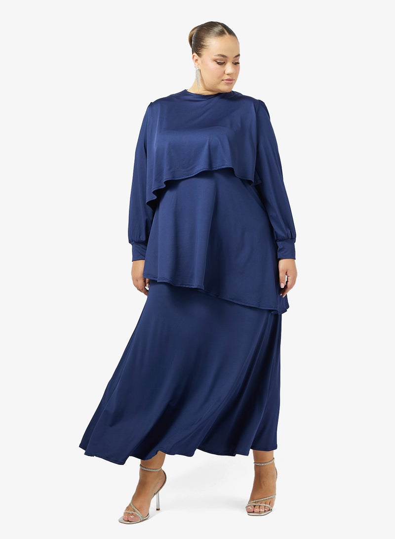 Khizana Plus Size Layered Abaya - Image 1